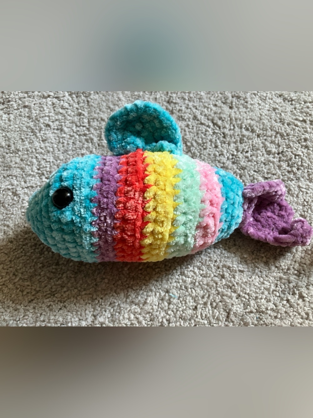 Crochet Rainbow Fish 9 inch